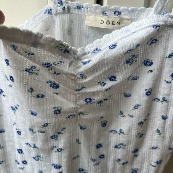 Dôen Pointelle Floral Knit Tank - Picture 3 of 4